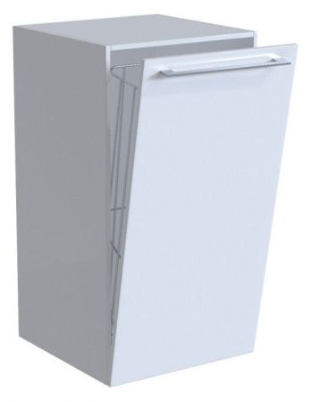 Тумба для ванной без раковины Тока 2 с бельевой корзиной, белая