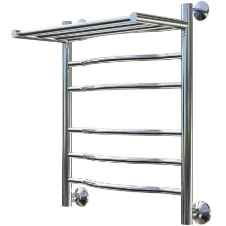 Водяной полотенцесушитель Тругор Лотос 2 П НП 60x50 с полкой Хром, артикул Лотос2/нп6050П