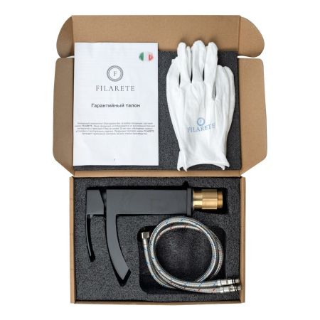 Смеситель для раковины FILARETE Waterfall FL5010BL, черный, артикул FL5010BL