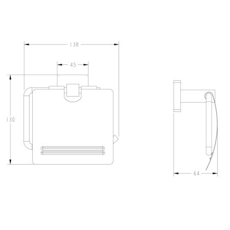 Держатель для туалетной бумаги FASHUN A2603, хром