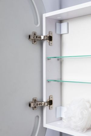 Зеркальный шкаф Aquanet Монте 50 белый, с LED подсветкой, артикул 00344787