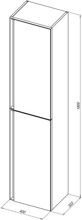 Шкаф-пенал Allen Brau Eclipse 40 1.E1005.WM белый матовый, артикул 1.E1005.WM