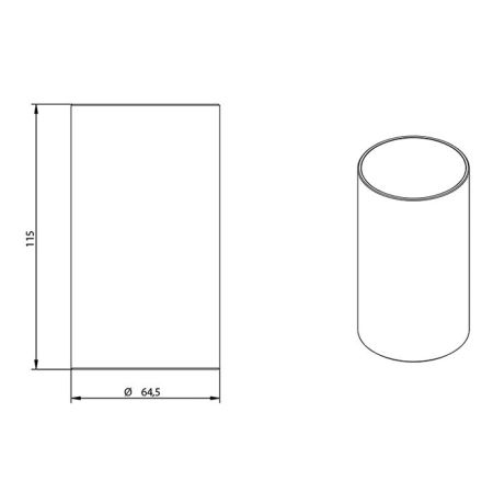 Bongio Time 2020 Стакан настольный, 115x65 мм, матовая сталь, артикул 70022AS00
