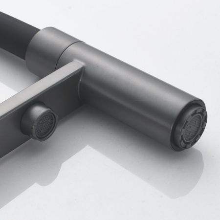 Смеситель для кухни с подключением фильтра Shevanik S178T, оружейная сталь