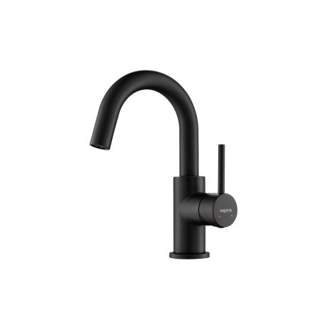 Смеситель для раковины, без донного клапана AQUATEK, матовый черный AQ1307MB ЕВРОПА, артикул AQ1307MB