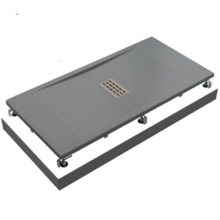 Душевой поддон из искусственного камня Good Door Flow ЛП00107 140x90 Графит