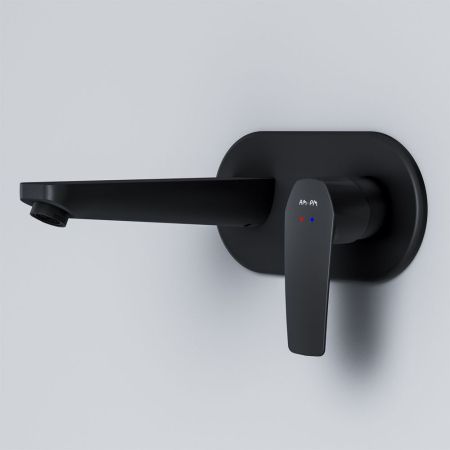 F90A72222 Gem, смеситель д/умывальника, монтируемый в стену, чёрный, шт., артикул F90A72222