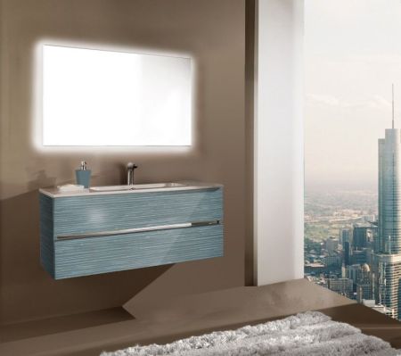 Тумба с раковиной SanVit Кубэ-2 70 kkube2070 с фактурой под дерево подвесная Зебрано, артикул kkube2070