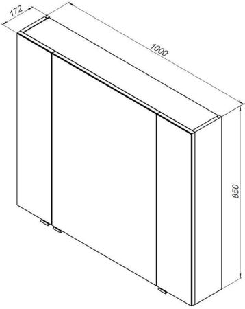 Зеркальный шкаф Aquanet Алвита New 100 Белый матовый, артикул 00277542