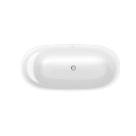 DURAVIT CAPE COD Ванна 1650x780х630 мм., отдельностоящая, с бесшовной панелью и ножками, с специальным сливом-переливом, DuraSolid® A, цвет белый, артикул 700459000000000