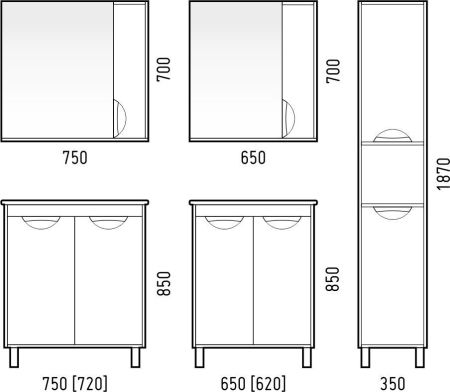 Шкаф-пенал "Чикаго 35" универсальный, артикул SD-00000307