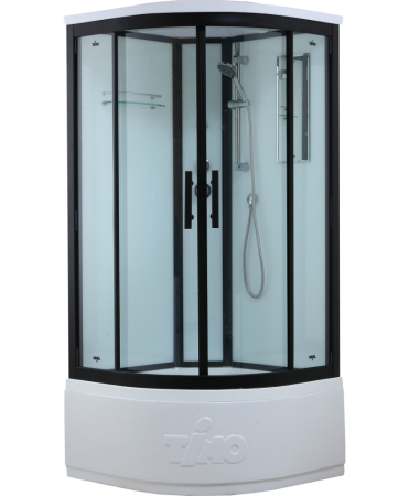 Душевая кабина Timo Standart T-6600 B 100x100 профиль Черный стекло прозрачное, артикул T-6600B