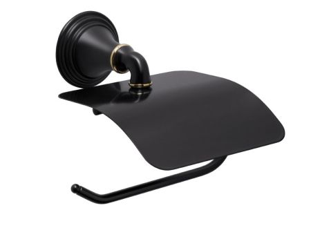 Держатель туалетной бумаги Fixsen Luksor FX-71610B Черный Золото, артикул FX-71610B