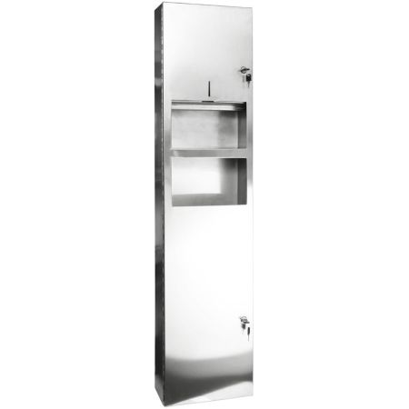 Встроенный диспенсер для бумажных полотенец с мусорной корзиной