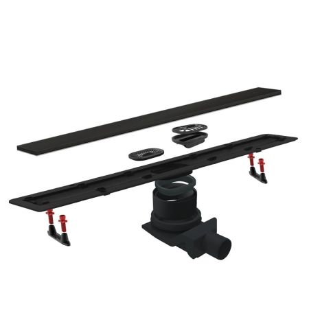 Душевой лоток, Bettoserb, Frameless Matte Black, ширина, мм-120, длина, мм-650, высота, мм-100, монтаж-в пол, пропускная способность, л/сек-0,8, выход Ø50 мм, поворот базы 360°, система отвода вторичного конденсата, сифон-есть, материал сифона-полипропиле