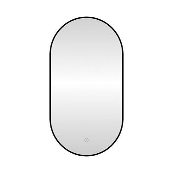 Зеркало с подсветкой LED Fixsen FX-3120B овальное 50х120 см, черное