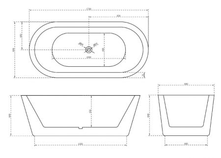 Акриловая ванна ABBER AB9345-1.7