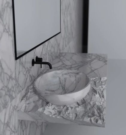 Смеситель для раковины встраиваемый Knotlor SS-25/BL, черный, артикул SS-25/BL