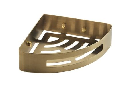 Gedy, решётка угловая 1-уровневая (21х21хh4,5), цвет матовое золото, артикул 2479(88)