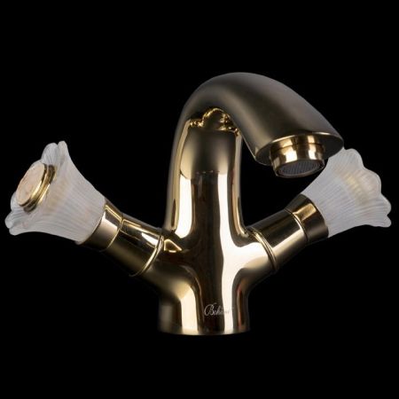 Смеситель для умывальника, Camelia золото_Комплект, артикул 291-Camelia