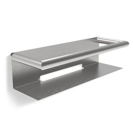 Полка, Decor Walther, MIKADO, прямоугольная, одноярусная, ширина, мм-300, глубина, мм-100, высота, мм-80, тип установки-настенный, материал-металл, цвет-сталь матовая, артикул 0863976