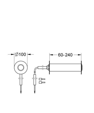 Панель смыва для унитаза GROHE Skate с пневматическим управлением (1 режим смыва), хром (43977000), артикул 43977000