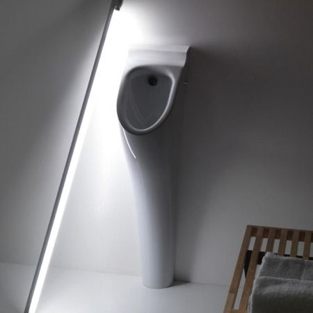 KERASAN Aquatech Писсуар напольный в комплекте с сифоном и креплением, цвет белый