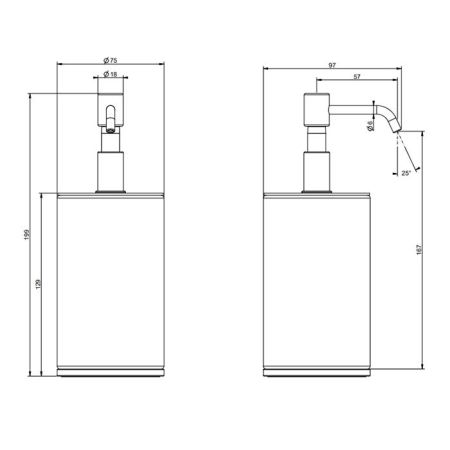 GESSI Tondo Дозатор для жидкого мыла настольный черный, цвет: Black XL, артикул 66438#299