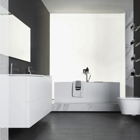 Laufen Kartell Ванна 1760x760x440мм, свободностоящая, со скрытым переливом, сисит. подъема, материал: композит, цвет: белый, артикул 2.2233.2.000.627.1