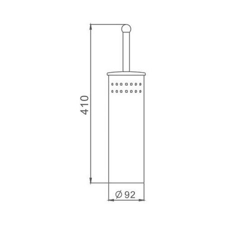 Ершик для унитаза FASHUN A902, хром