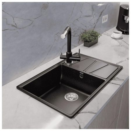 Кухонная мойка GranFest VERTEX 780L, черный, артикул V-780L черный
