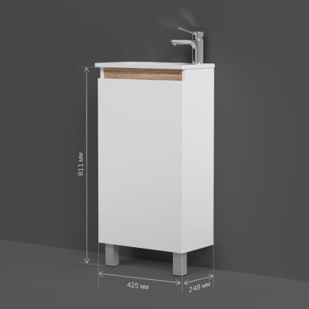 M85AFSX0451WG X-Joy, База под раковину, напольная, 45 см, 1 дверца, белый глянец, артикул M85AFSX0451WG