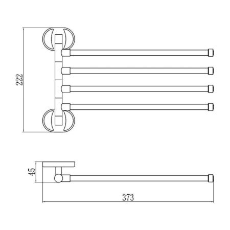 Полотенцедержатель Savol S-008604, хром, артикул S-008604