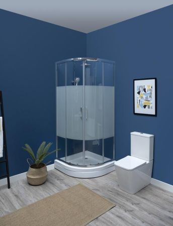 Душевой уголок Aquanet Practic AE10-Q-90x90U-CP 900x900, прозрачное, матовое стекло, артикул AE10-Q-90x90U-CP