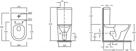 Унитаз напольный JACOB DELAFON RODIN UJAB102-00 Rim гор. вып. 66,5*36,5 (белый), шт, артикул UJAB102-00