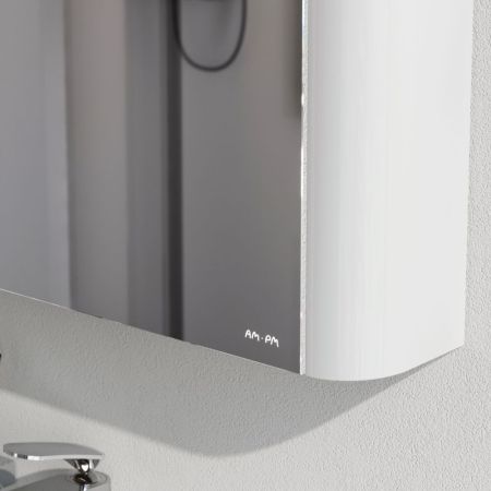 M30MCL0801WG Sensation, зеркало, зеркальный шкаф, левый, 80 см, с подсветкой, белый, глянец, шт, артикул M30MCL0801WG