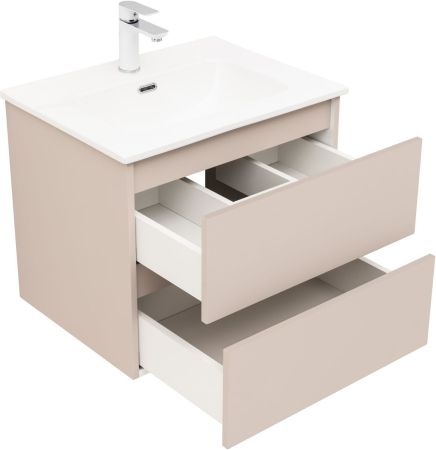 Тумба под раковину Aquanet Вега 2.0 60 бежевый, артикул 00337941