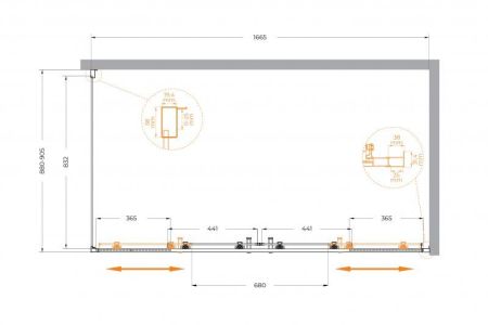 MOLVENO-AH-2/1-170/90-C-Cr-IV Душевой уголок, артикул MOLVENO-AH-2/1-170/90-C-Cr-IV