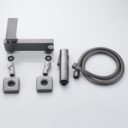 Гигиенический душ со смесителем Rose R1805T-1, пепельный