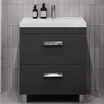 Тумба под раковину напольная Velvex Orlando tn.ORL.CLA.70.2Y графит, 70 см