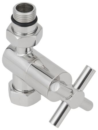 Вентиль прямой (крест) G 1/2" НР х G 3/4" НГ (БЕЛЫЙ), артикул 12-1409-1234