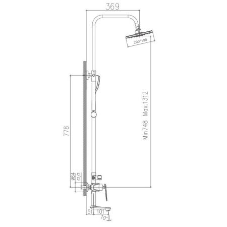 Душевая система Haiba HB24548-8, белый, артикул HB24548-8