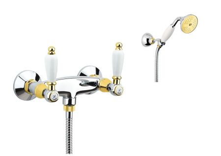 Смеситель для душа Fiore COLONIALE 02CO0602, хром/золото, артикул 02CO0602