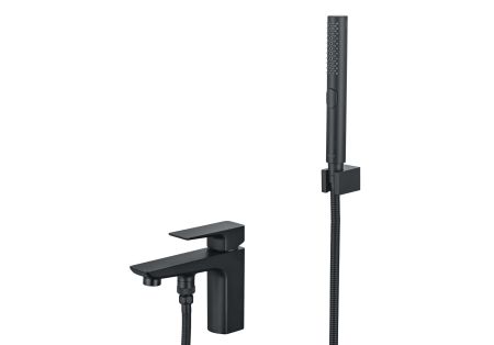 Смеситель врезной на борт ванны на 1 отв. AQUATEK, матовый черный AQ1044MB ВЕГА, артикул AQ1044MB