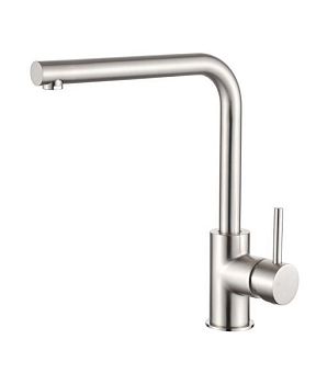 AQG COLORS, смеситель для кухни с прямым поворотным изливом цвет, никель сатин (PVD)