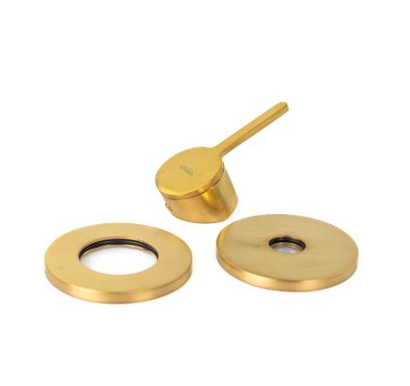 Emmevi Filobrass, встраиваемый в стену однорычажный (со стержнем) смеситель для раковины, без донного клапана, цвет зачищенное золото, артикул 85155/ORS