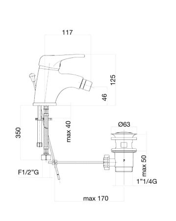 Смеситель для биде Fiore PLANET 37CR3210, хром, артикул 37CR3210