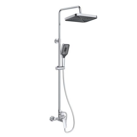 DUE Комплект для ванной - душевая стойка и смеситель для раковины, артикул DUE-DOCM/LVM-CRM