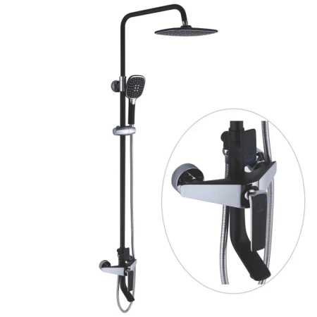 Душевая система Rose R1336H, черный, артикул R1336H