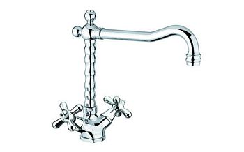 Fiore Margot Sky, двухвентильный смеситель для кухни, цвет золото - Swarovski